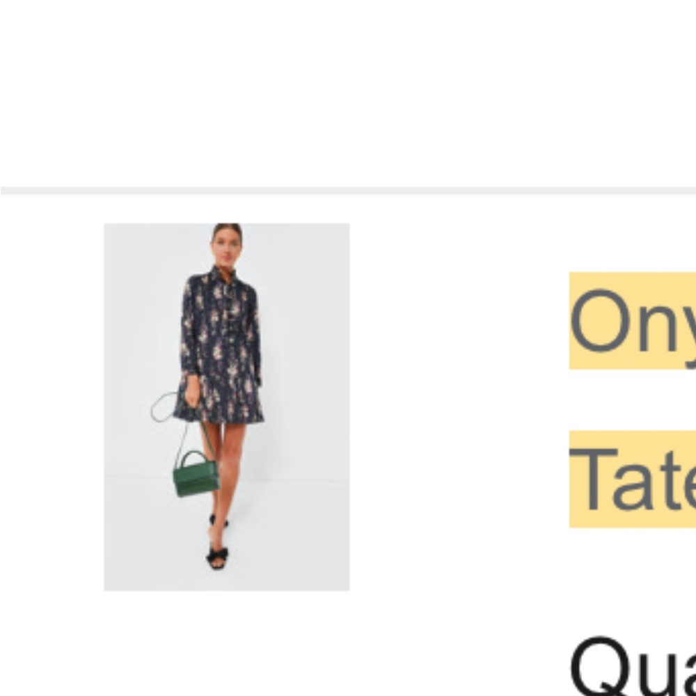 Tuckernuck Onyx Falling Flowers Bouquet Tate Dress - Onyx Falling Flowers